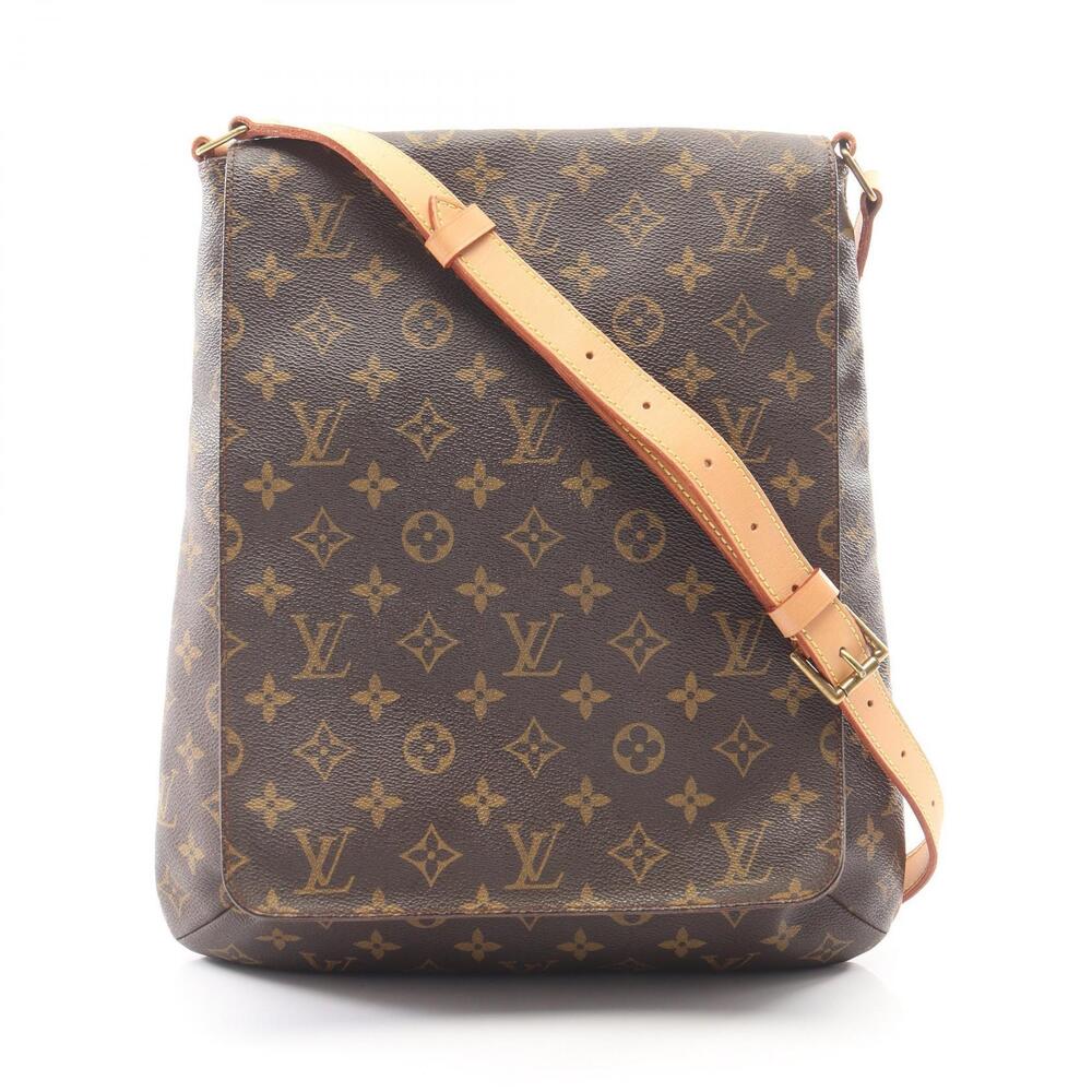 Louis Vuitton Musette Monogram Shoulder Bag Canvas Leather Brown